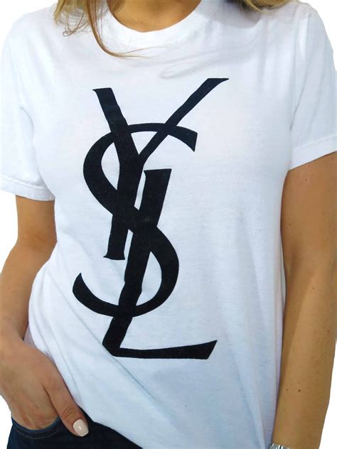 buy ysl logo t shirt|saint laurent logo t shirt.